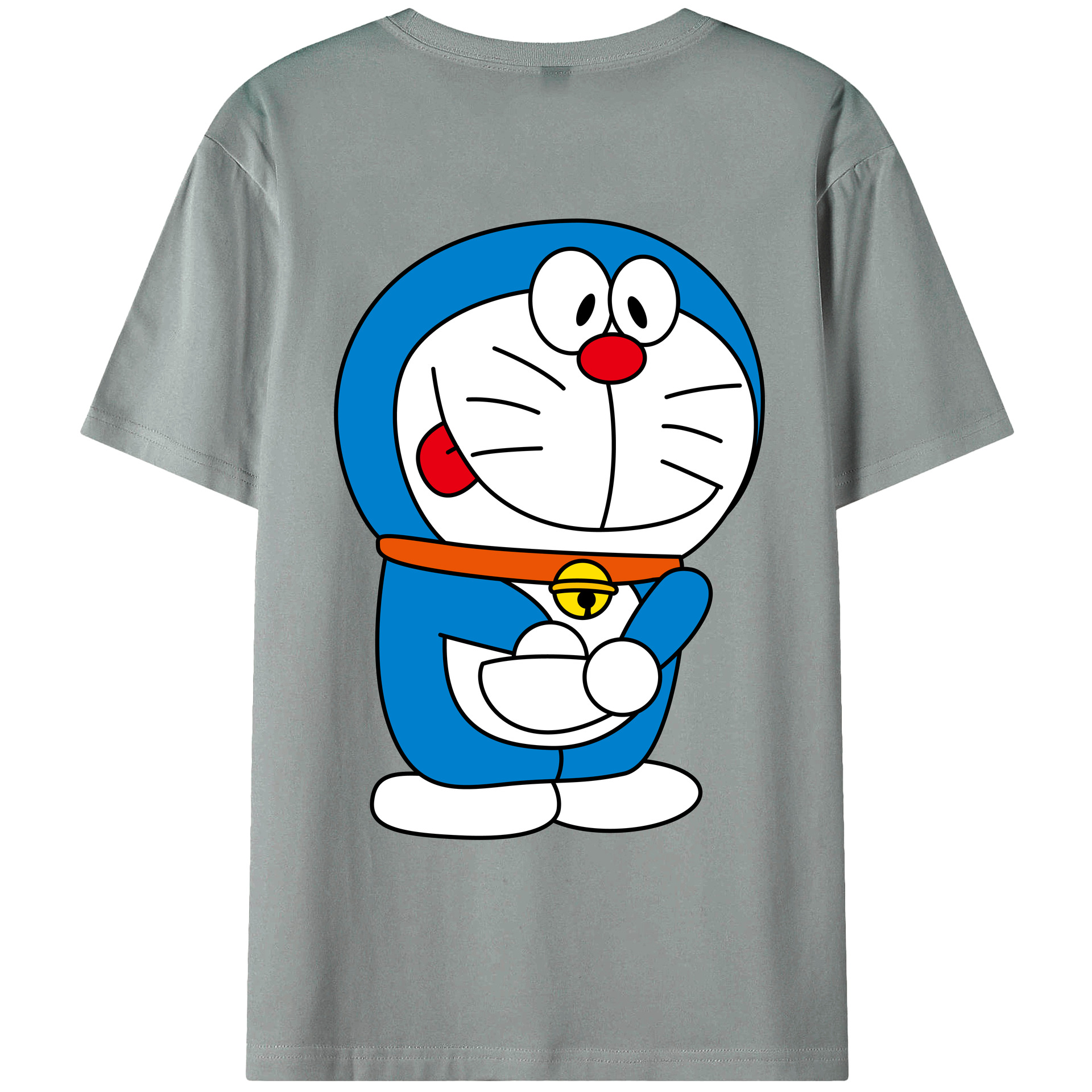 （画像用） ドラえもん Doraemon 綿100％ メンズ半袖Tシャツ（バックプリント） 通気性